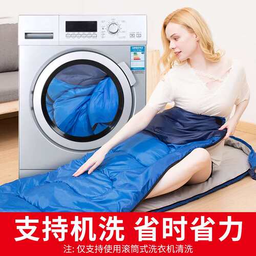 四季春夏秋冬f加厚保暖野营睡袋户外露营成人睡袋纯棉冬季隔脏睡