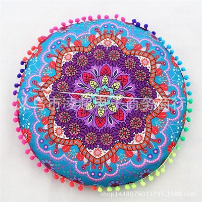 新品Round Pattern Pillowcase Cushion Cover Floor Cushion Pil