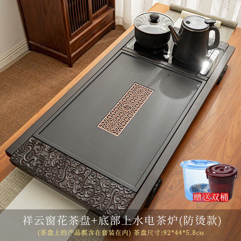 家用茶具套装客厅整m套全自动一体底部上水功夫泡石台烧水壶大茶