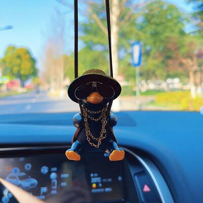 厂家Car Interior Decorattion Cute Swing Black Duck Auto Rear