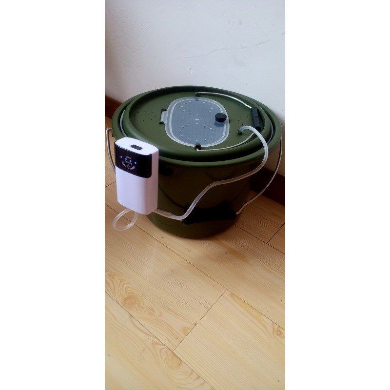 活鱼桶一体成型硬壳带增氧泵虾y箱活饵箱活鱼路亚筒钓鱼桶野钓专