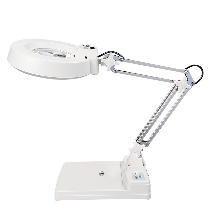 致旗工艺30高倍台式放大镜带LED灯10高清20倍老Y人阅读修表手