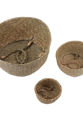 1pcs Woven Household Foldable Storage Pot Garden Flower Vase