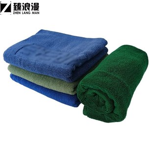 军训单人枕巾学校宿舍柔软全A棉制式内务用品深草绿蓝色枕头巾
