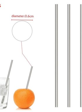 1/2/4/6/8Pcs/lot Reusable Metal Straw Drinking Stainless Ste