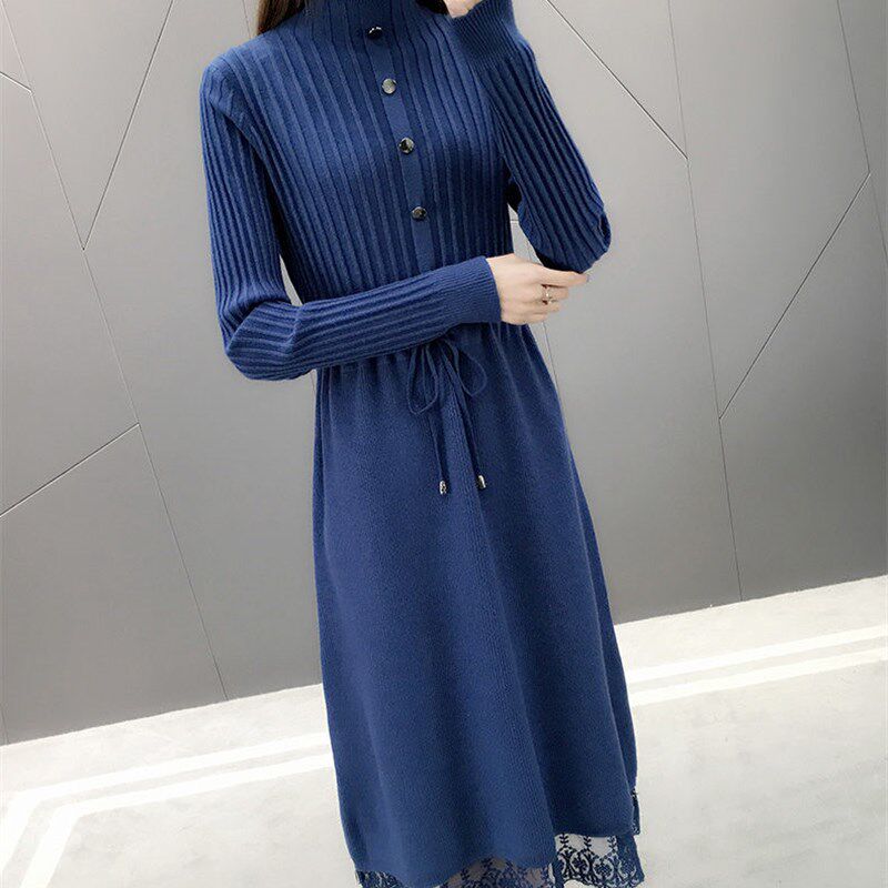 哺乳针织洋装秋冬外穿长袖毛衣显瘦哺乳衣服母乳期蕾Z丝衫浦乳装