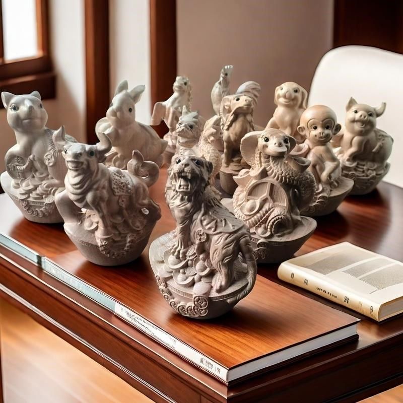 2025桃木十二生肖元宝摆件12属相原木木雕鼠牛虎兔龙蛇马羊猴鸡狗,家居饰品,国学摆件,淘宝优惠券,粉丝福利购,淘宝优惠卷