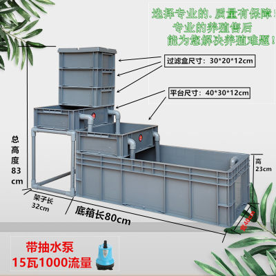 大号乌龟缸长方形水族箱大型鱼缸循环H过滤龟鱼共养乌龟箱家用阳