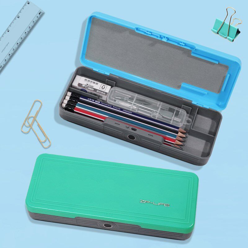 指纹文具盒黑科技女孩密码炫酷机关2024年带锁网红自动铅笔盒男生