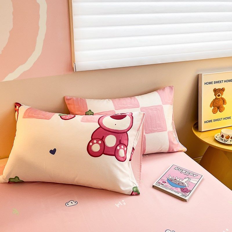 全棉卡通床上四件套宿舍单人床笠床单被套儿童床上用品,床上用品,床品套件/四件套/多件套,淘宝优惠券,粉丝福利购,淘宝优惠卷