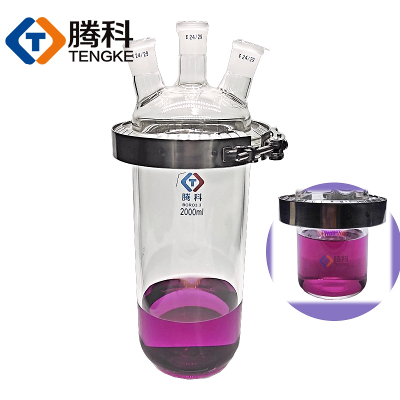 开口反应器三口反应釜烧瓶玻璃平底圆底球形筒形5010002000ml3000