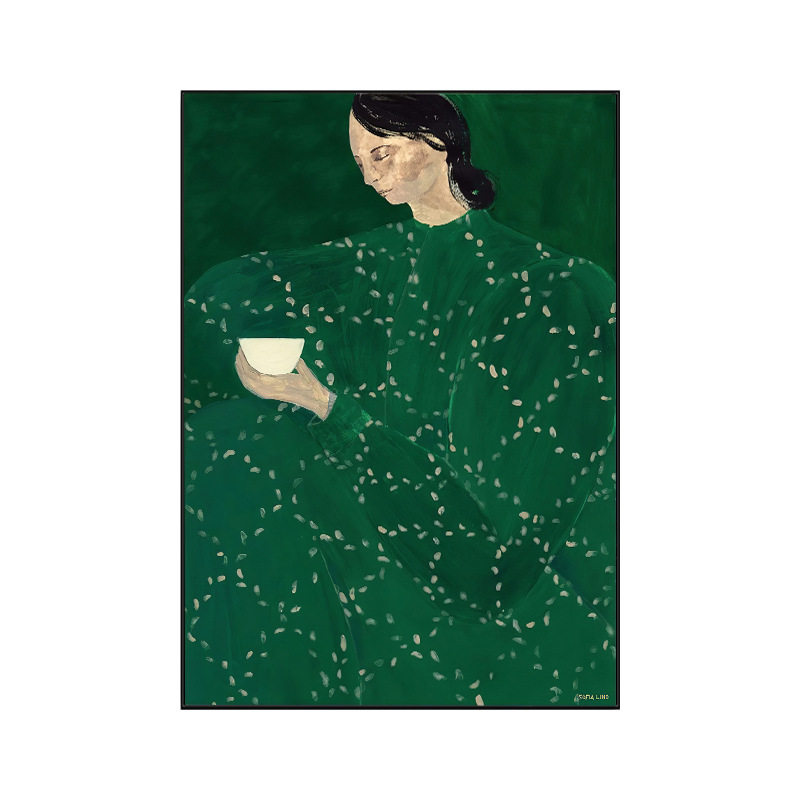 现货速发马蒂斯北欧人物线条客厅装饰挂画侘寂风黑白抽象艺术玄关