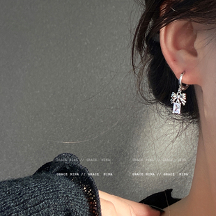 一周不重样~甜辣风四件套耳环2022F年新款潮设计感小众耳钉耳饰女