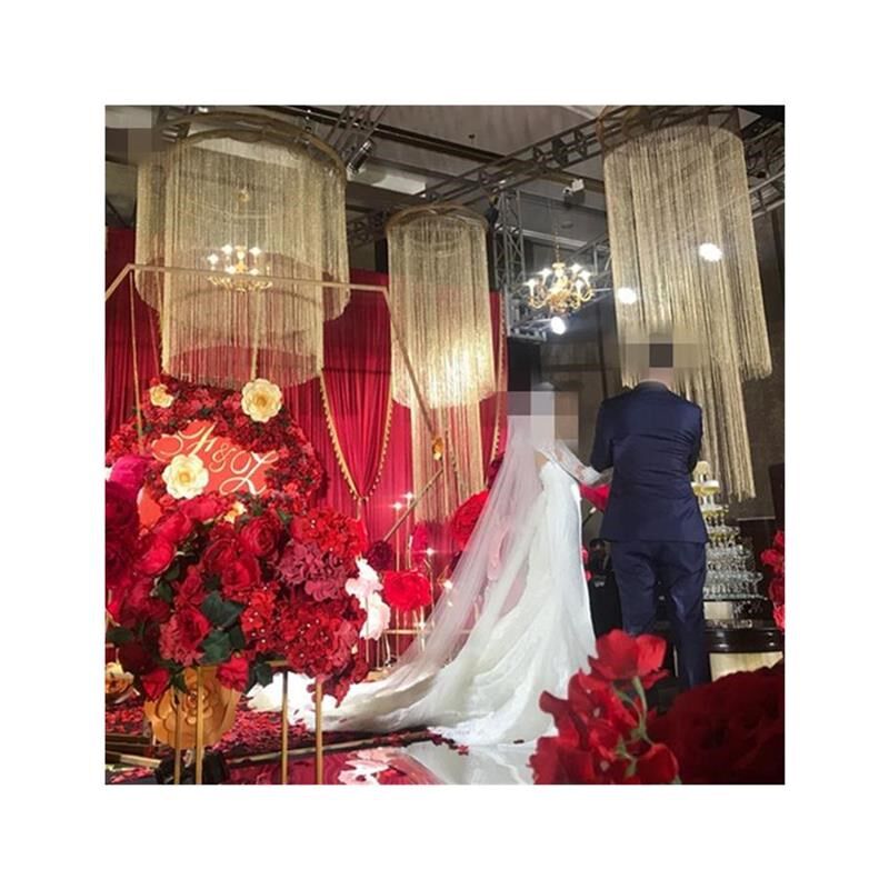 婚庆珠线吊帘悬挂隔断帘卧室线帘2023年新款流苏门帘子免打孔