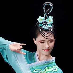 艺彩舞服 吉祥天舞蹈头饰 吉祥天头饰 古典舞舞蹈服装头饰定制
