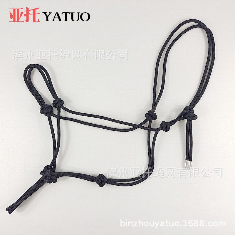 跨境马笼头 西部马龙头 多结绳编马龙头 马头套 马头绳可调节大小