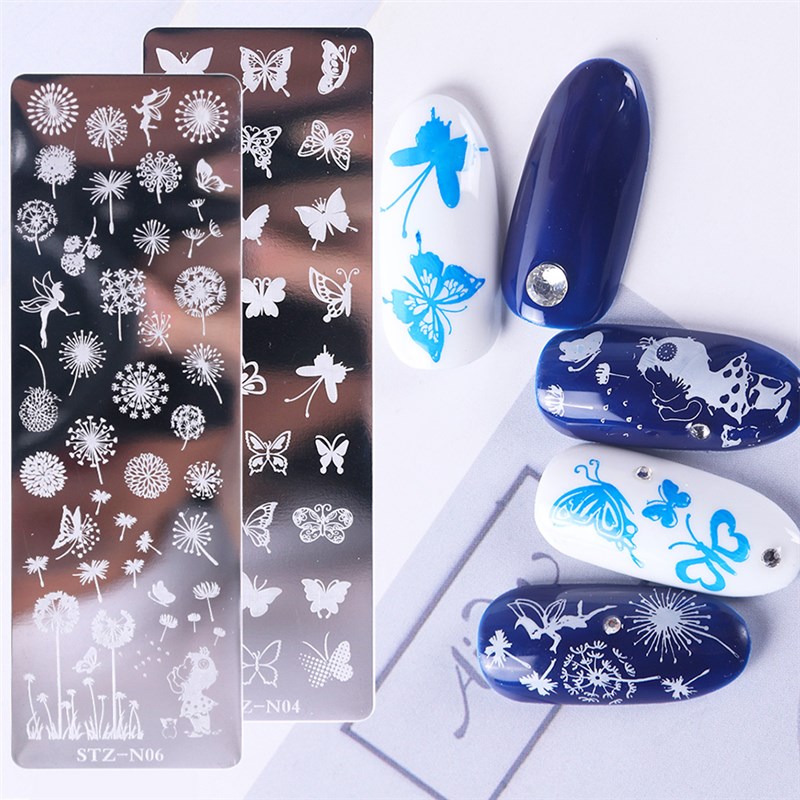 新品1 Set Nail Art Stamp Plates Nail Polish Print Leaf Flowe