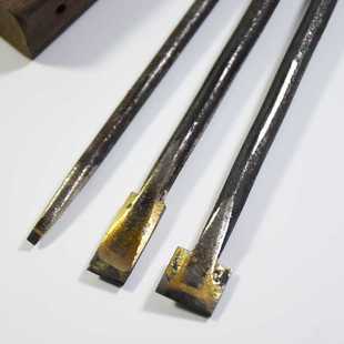 高档喻砚坊 端砚砚台砚石雕刻刀雕花刀篆刻刀工具4件套加大加粗耐