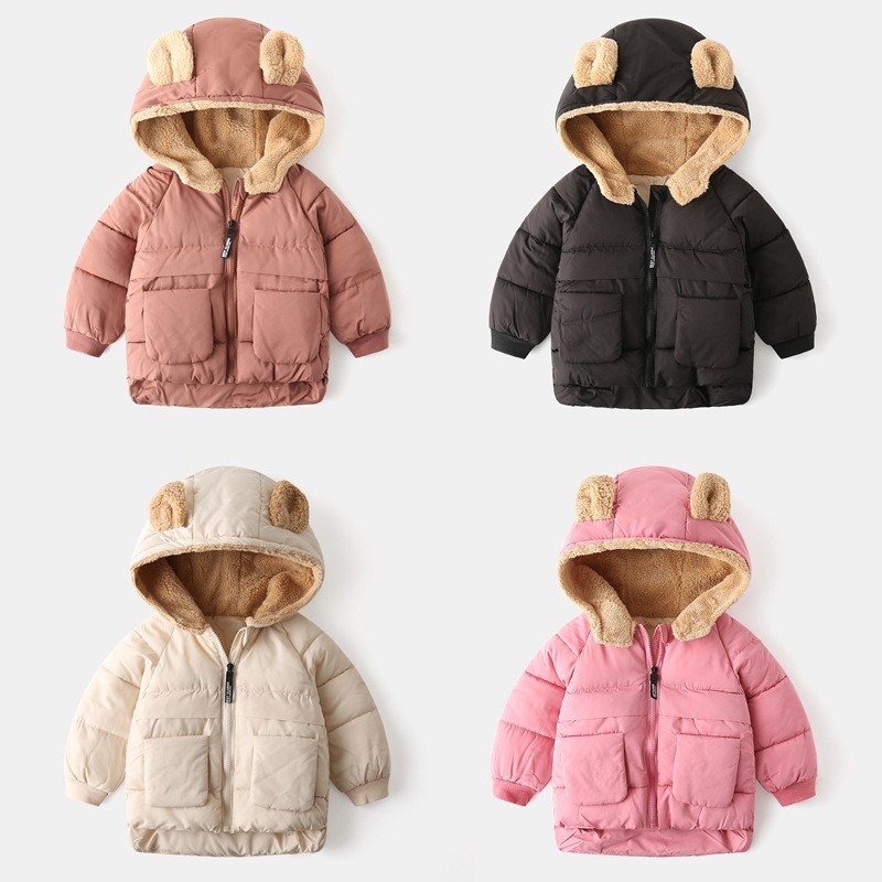 速发Winter Jacket For Kids Boy Girl Coat Baby Cute Toddler W