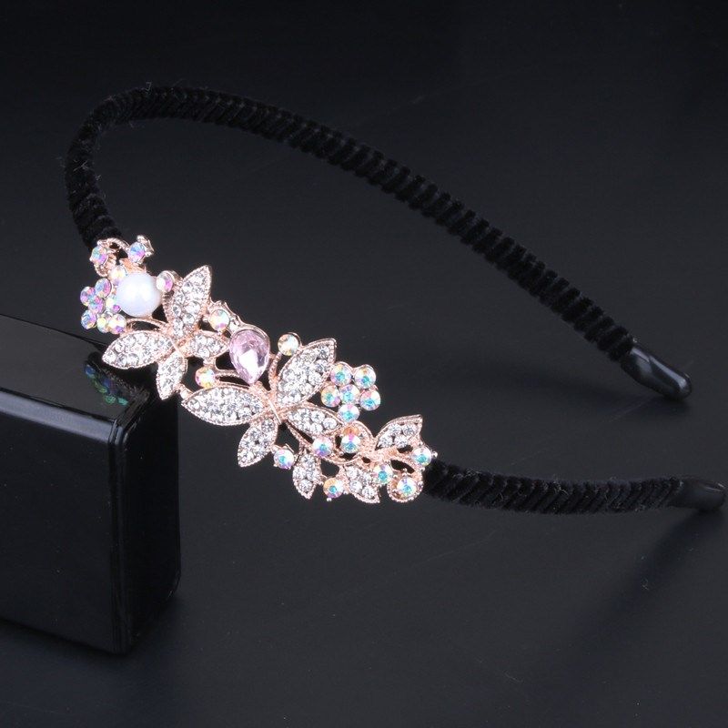 韩版新娘头饰甜美水钻发箍细发卡发饰简约压发洗脸宽边女新品