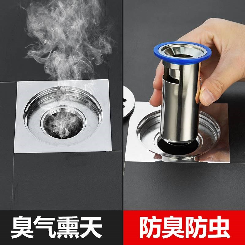 铜防臭地漏芯卫生间下水道止臭盖器硅胶内芯通用厕所防虫反味神器