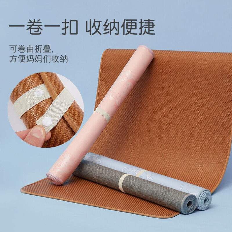 婴儿凉席幼儿园午睡新生儿童冰丝C可用席子宝宝草席床垫透气吸汗
