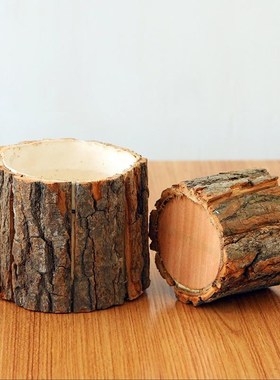 Desktop-Flowerpots Plant Wooden Round Vintage Table-Decorati