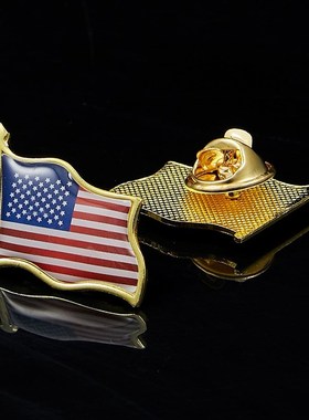 American Flag Hat Tie Tack Badge 3D Waving Lapel Pin nited S