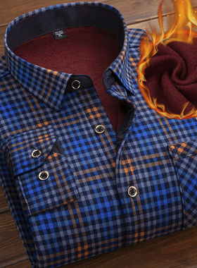现货2021 Men Fleece Shirt Autumn Winter Male Long SleYeve Pl