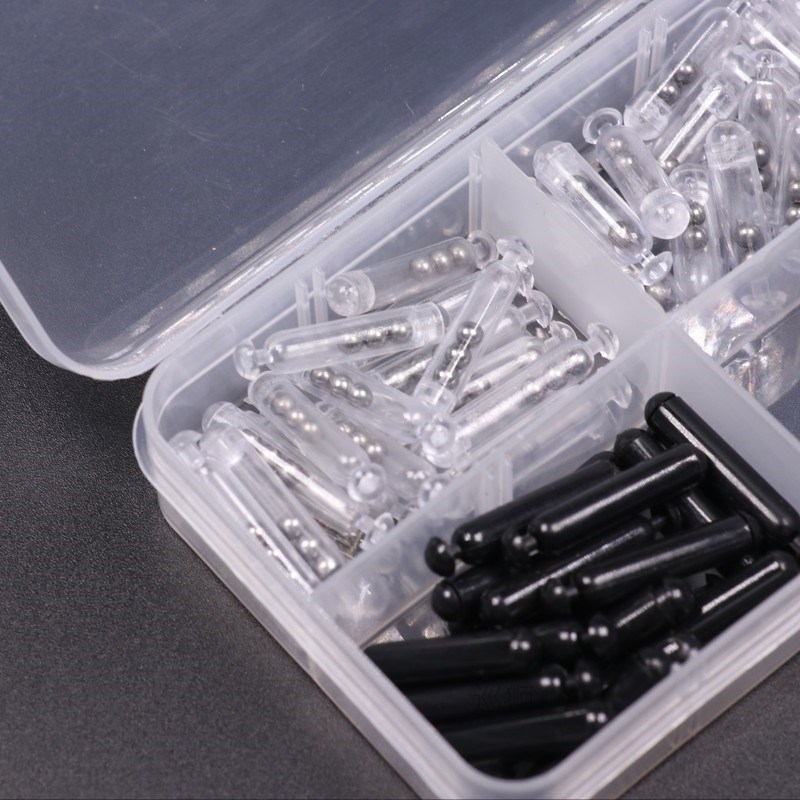 100pcs/box Mix Size Fishing Plastic Rattles for Fly Tying Lu