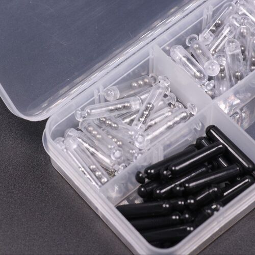 100pcs/box Mix Size Fishing Plastic Rattles for Fly Tying Lu