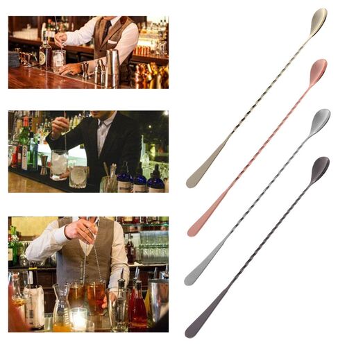 Stainless Steel Muddler Threaded Bar Tool Swizzle  Cocktail