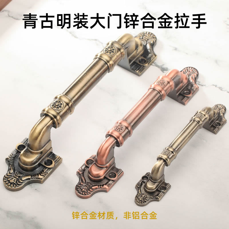 仿古铜明装房门卧室大门拉手 木门移厨房简易中式古典老式把手312