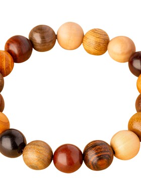 天然木质十八籽手串手链纯原木头制18子多宝珠子文玩佛珠念珠手环