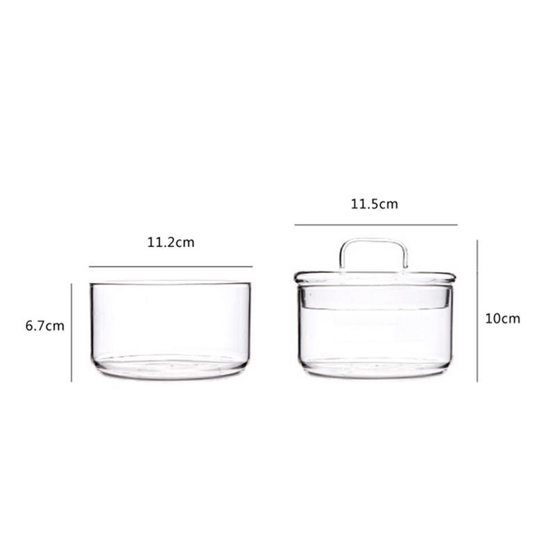 *Stackable Heat Resistant Glass Bowl Transparent Salad Bowl