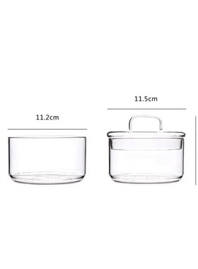 *Stackable Heat Resistant Glass Bowl Transparent Salad Bowl