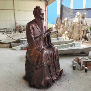 孔子铜像摆件孔夫子铜孔子像铜雕像家居装饰工艺礼品家居爆款摆件