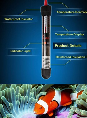 Water-Heater Submersible Heating-Rod Aquarium Fish-Tank Cons