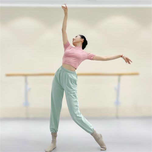 现代舞裤子新款春夏古典舞服装艺考形体训练束脚萝卜裤舞蹈练功裤