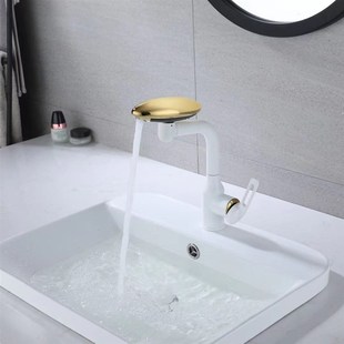 上出水水龙头厨房家用冷热水旋转加高新款 侧开方形正品 通用型长款