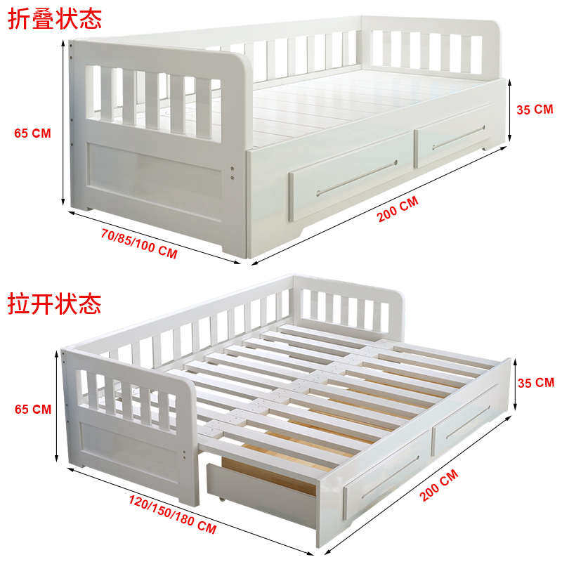 沙发床1可折叠双人米.三人现两用实木多功能简约客厅位8 小户型
