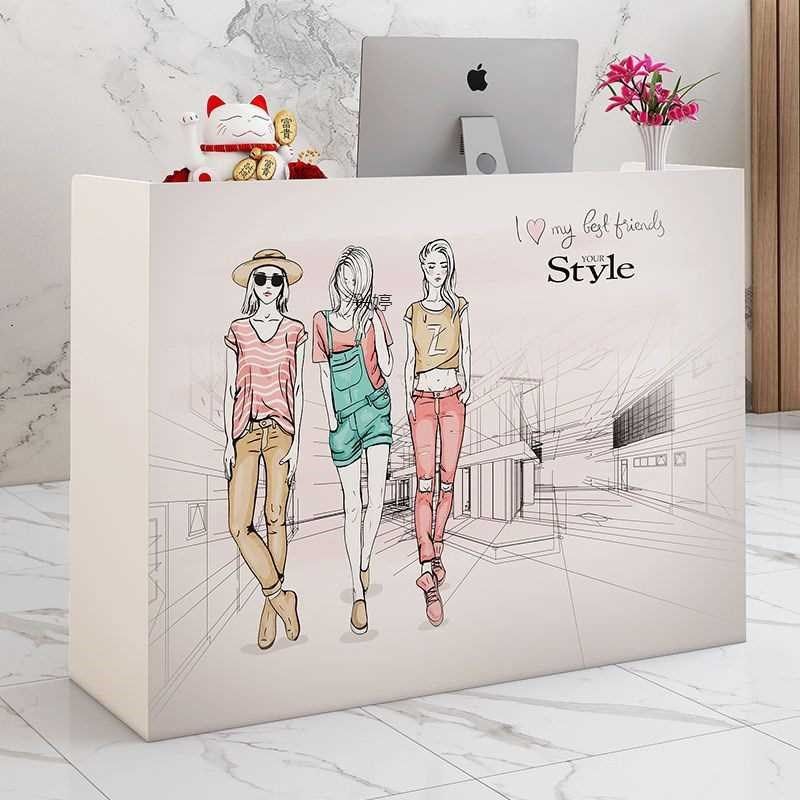 简约现代收银台吧台桌公司前台接待台美发店服装店超市小型柜,家装主材,商用厨房操作台/工作台,淘宝优惠券,粉丝福利购,淘宝优惠卷