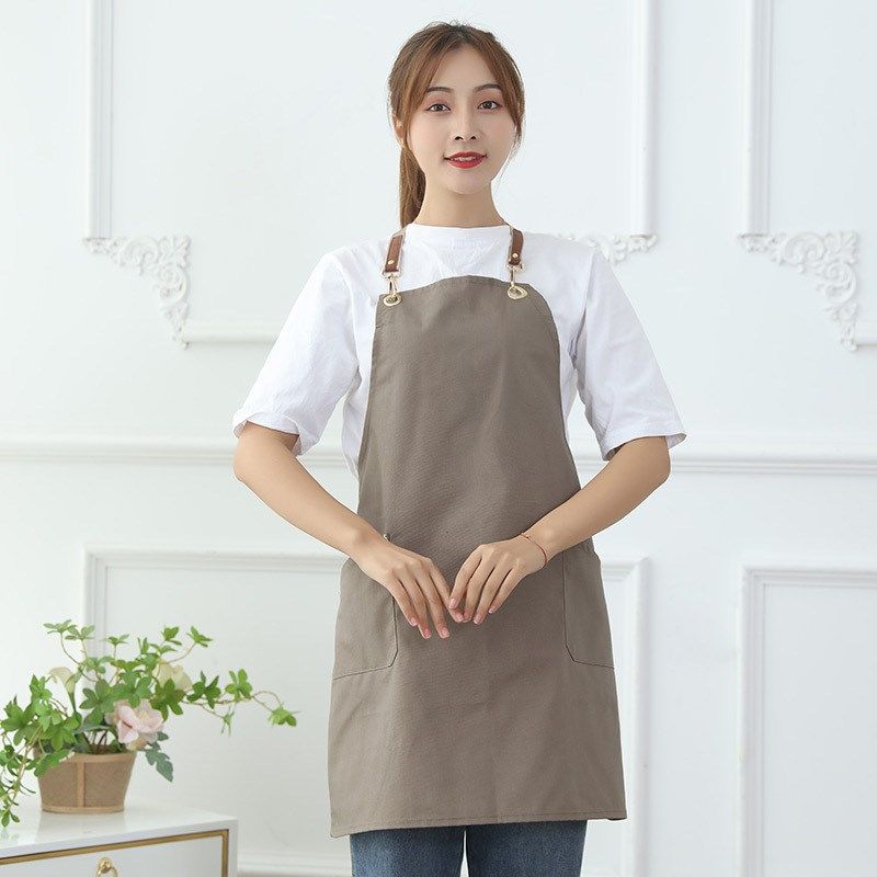 全棉帆布围裙定做印字超市咖啡馆快餐厅圍裙防水防油罩衣厨房围裙,家庭/个人清洁工具,围裙,淘宝优惠券,粉丝福利购,淘宝优惠卷