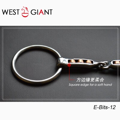不锈钢O型英式口衔 铜棍珠方边马嚼子 马术衔铁马具用品马术