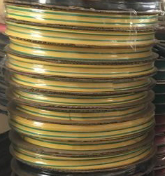 1KV黄绿色热缩管 绝缘套管 地线标识2mm 4 6 8 10 双色 接地 包邮