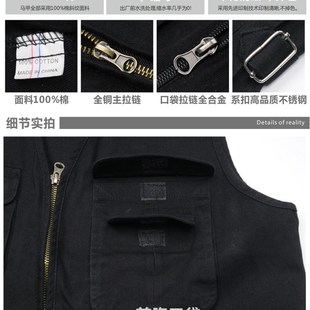 现场勘查衣服单马甲春秋款纯棉摄影马甲多口袋男背心可订制优惠