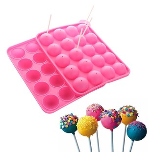 Silicone Lollipop Mold Candy Fondant Cakepop Mold 20  Chocol