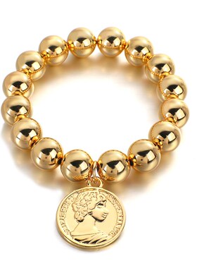 速发FLASHBUY Gold Color Charm Chain Bracelets For Women Men