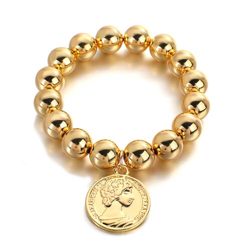 速发FLASHBUY Gold Color Charm Chain Bracelets For Women Men