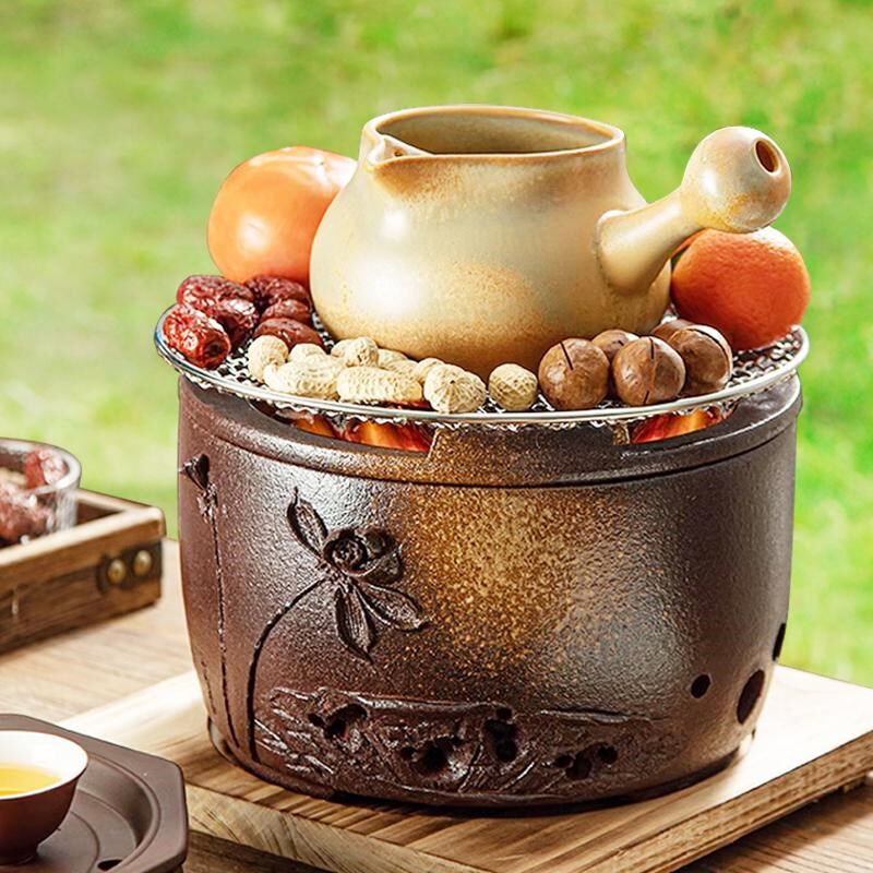 围炉煮茶烧烤炉木炭烤肉炉煮茶炉碳烤炉户外野餐露营烧烤工具套装